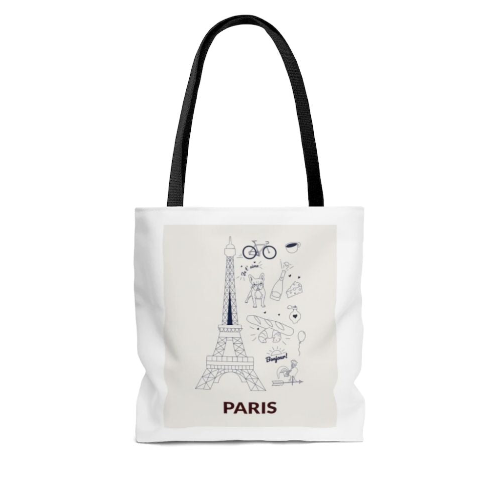 Symbols of PARIS Everyday Tote Bag Medium - VirtuousWares:Global