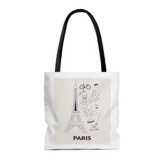 Symbols of PARIS Everyday Tote Bag Medium - VirtuousWares:Global