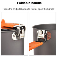 Tableware for Camping 1.6L Pot Tourist Dishes Tourism Hiking Picnic - VirtuousWares:Global
