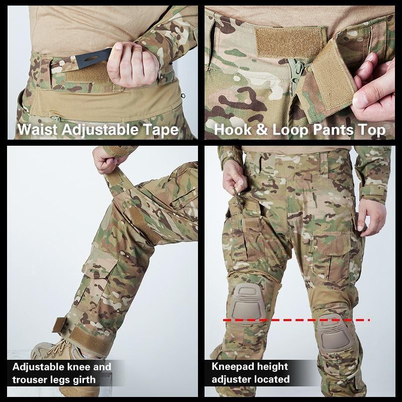 Tactical G3 Combat Suit Shirt & Pants Knee Pads Update Ver Camo - VirtuousWares:Global