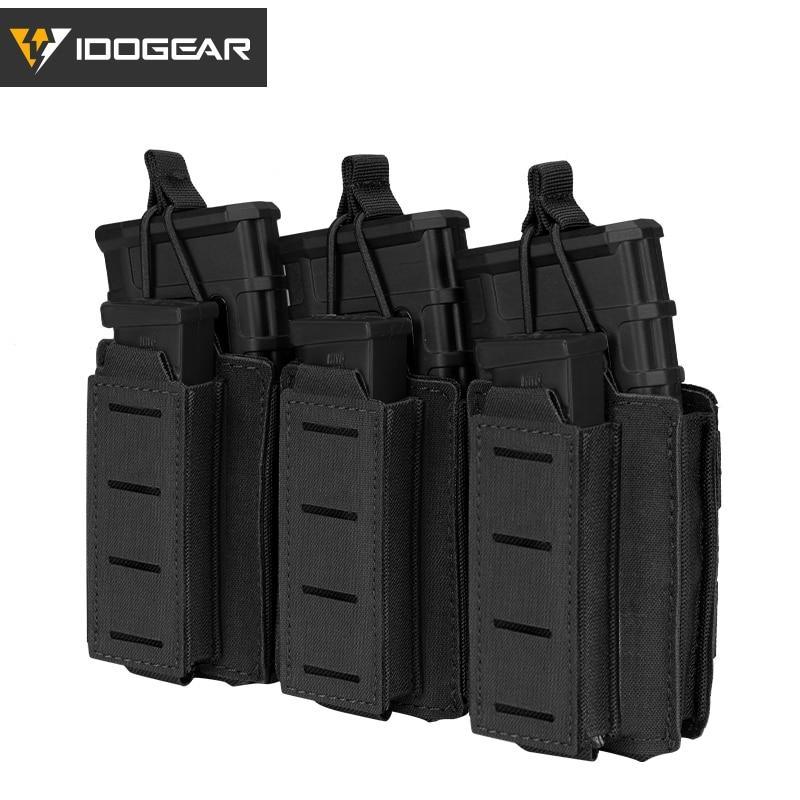 Tactical LSR 9mm 556 Mag Pouch Triple Mag Carrier MOLLE Pouch Laser - VirtuousWares:Global