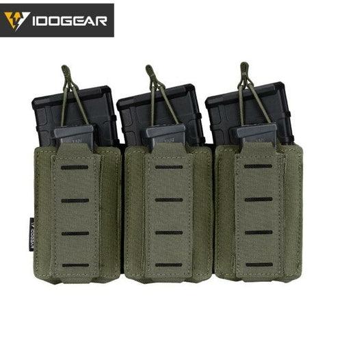 Tactical LSR 9mm 556 Mag Pouch Triple Mag Carrier MOLLE Pouch Laser - VirtuousWares:Global