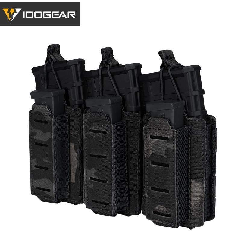 Tactical LSR 9mm 556 Mag Pouch Triple Mag Carrier MOLLE Pouch Laser - VirtuousWares:Global