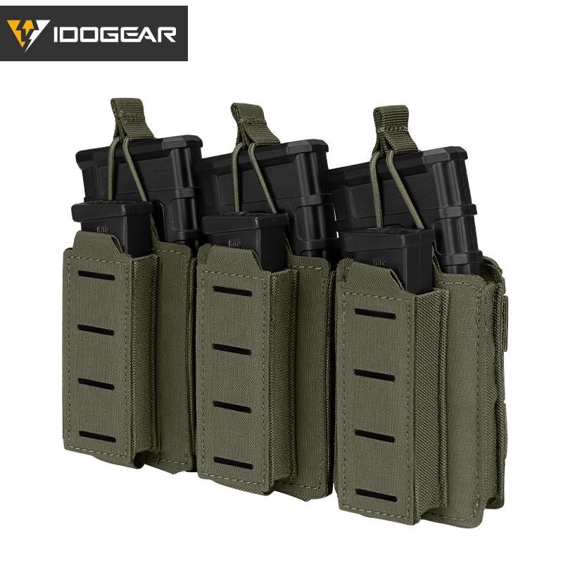 Tactical LSR 9mm 556 Mag Pouch Triple Mag Carrier MOLLE Pouch Laser - VirtuousWares:Global