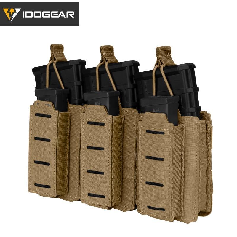 Tactical LSR 9mm 556 Mag Pouch Triple Mag Carrier MOLLE Pouch Laser - VirtuousWares:Global