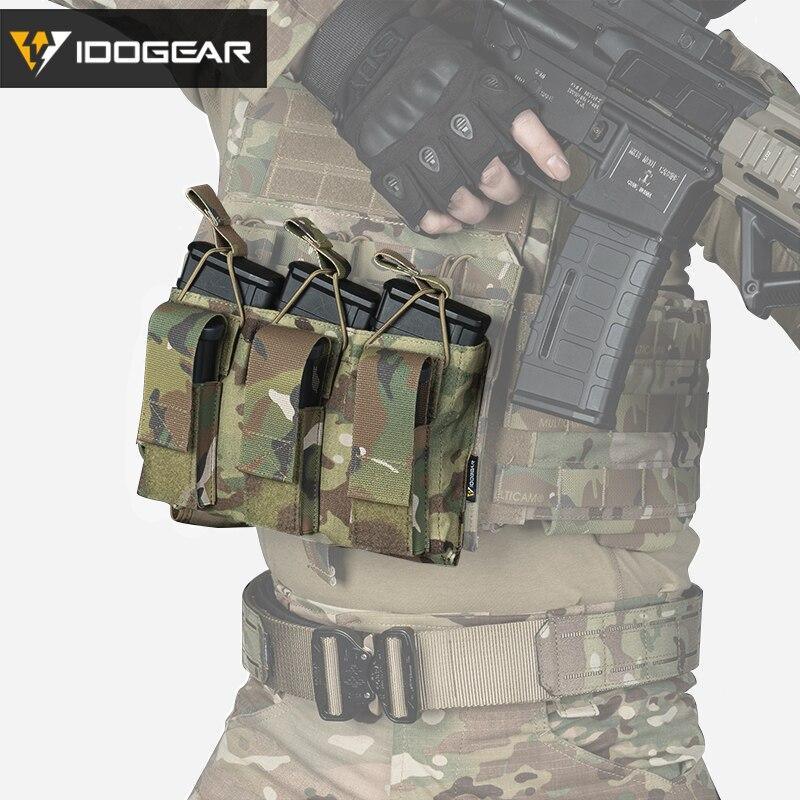 Tactical Magazine Pouch Mag Carrier Triple Open Top 5.56 Pistol MOLLE - VirtuousWares:Global