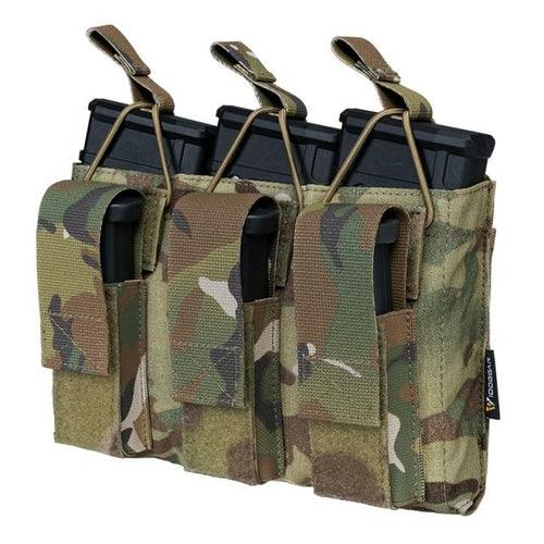 Tactical Magazine Pouch Mag Carrier Triple Open Top 5.56 Pistol MOLLE - VirtuousWares:Global