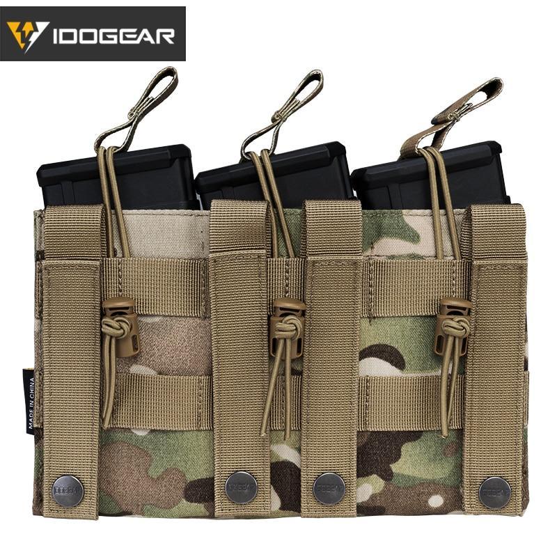 Tactical Magazine Pouch Mag Carrier Triple Open Top 5.56 Pistol MOLLE - VirtuousWares:Global