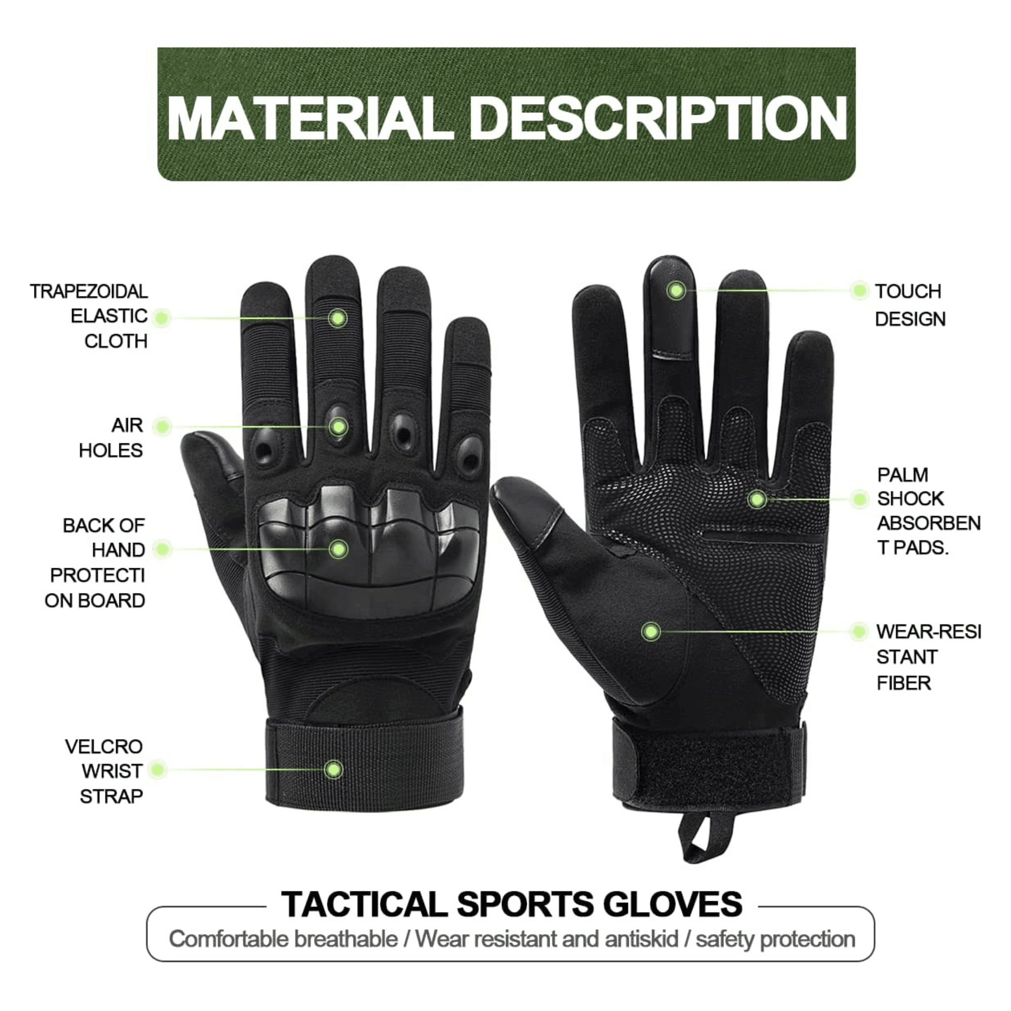 Tactical Military Airsoft Gloves for Outdoor Sports, Paintball, and - VirtuousWares:Global