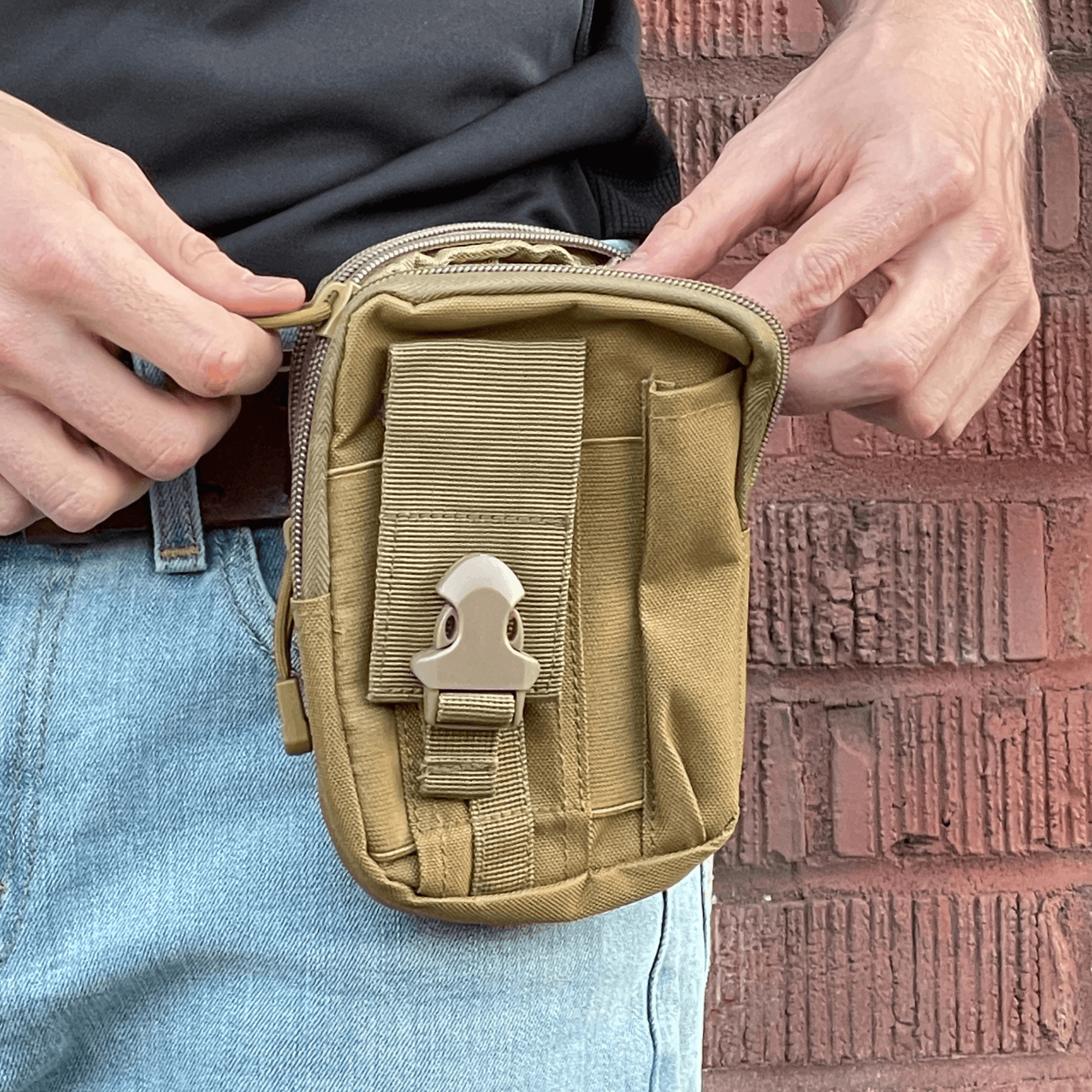 Tactical MOLLE Pouch & Waist Bag for Hiking & Outdoor Activities - VirtuousWares:Global