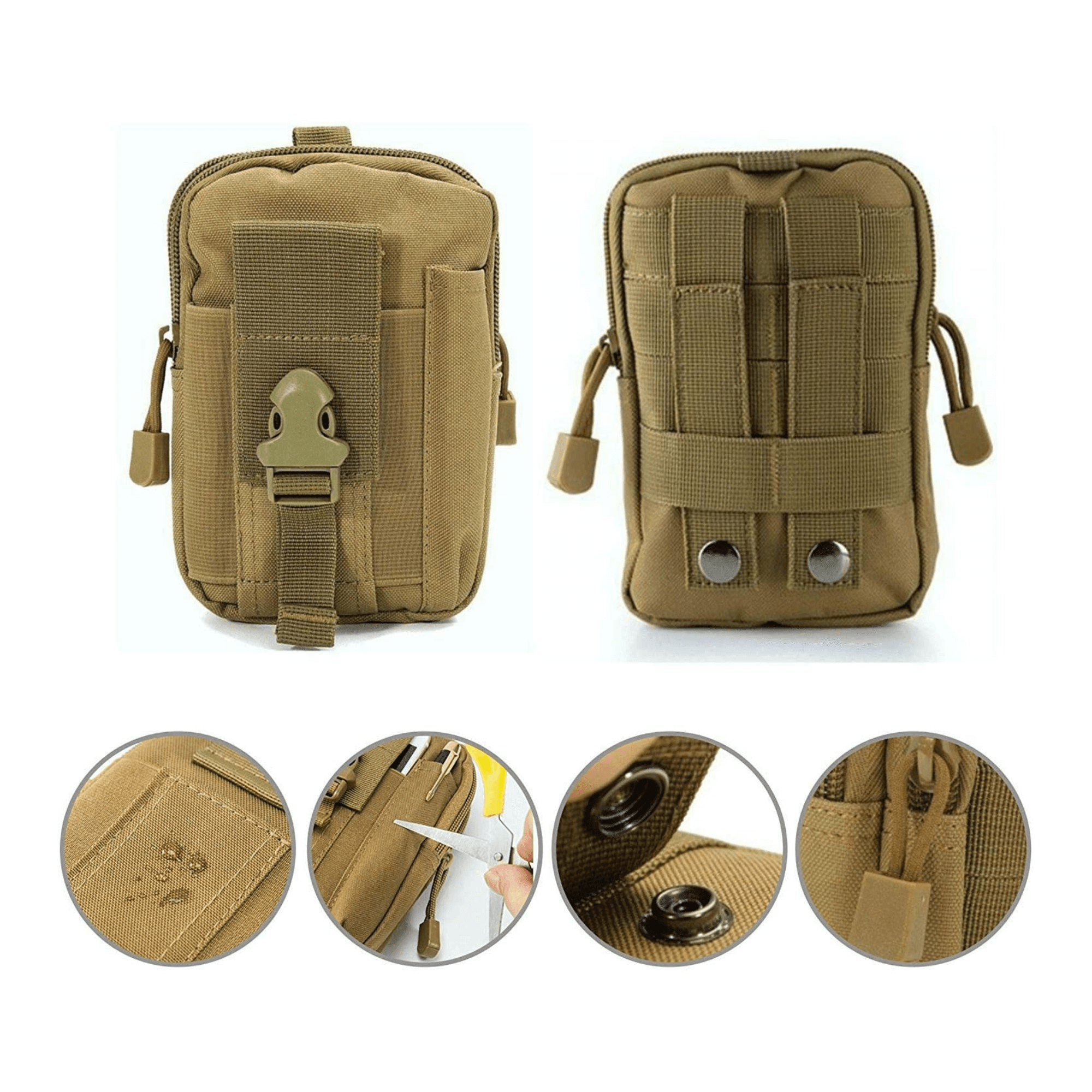 Tactical MOLLE Pouch & Waist Bag for Hiking & Outdoor Activities - VirtuousWares:Global