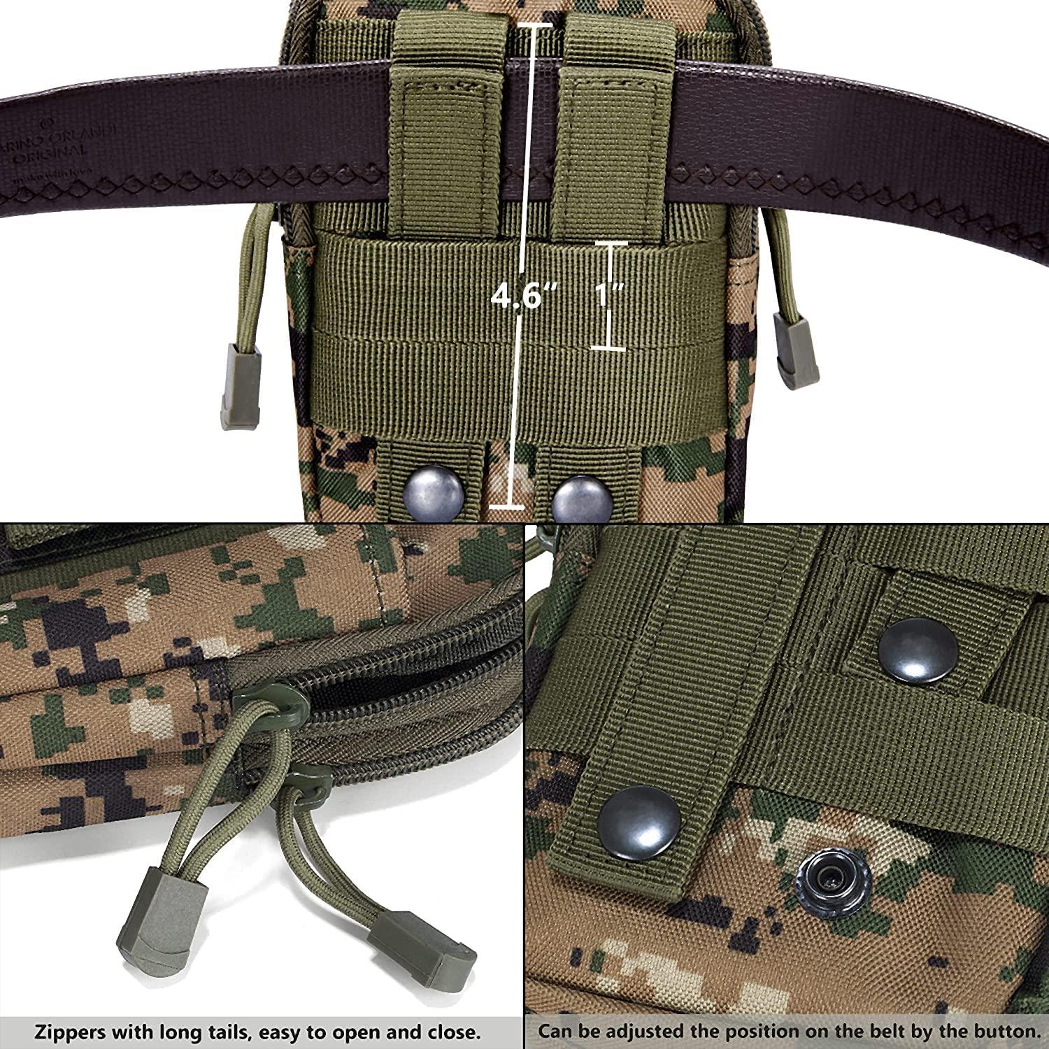 Tactical MOLLE Pouch & Waist Bag for Hiking & Outdoor Activities - VirtuousWares:Global