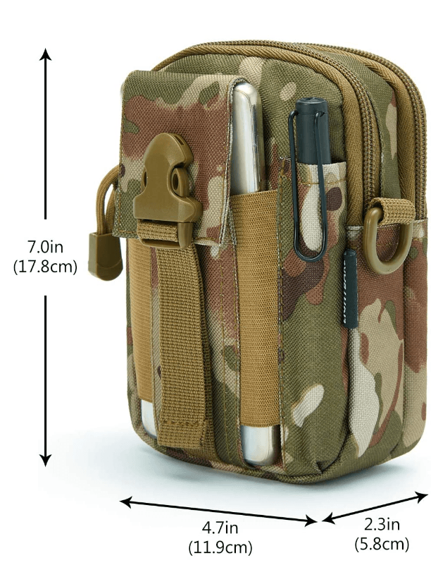 Tactical MOLLE Pouch & Waist Bag for Hiking & Outdoor Activities - VirtuousWares:Global