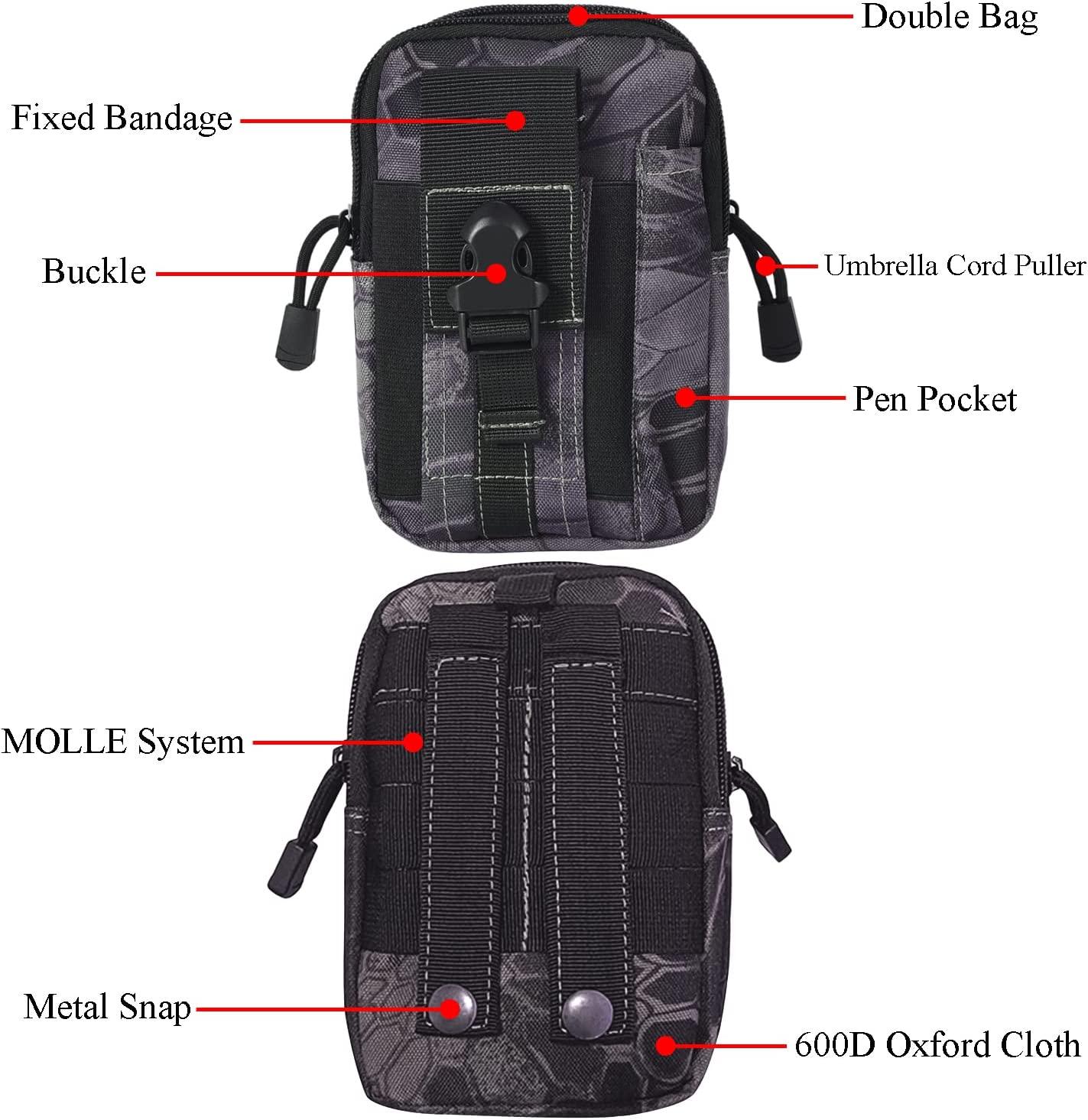 Tactical MOLLE Pouch & Waist Bag for Hiking & Outdoor Activities - VirtuousWares:Global