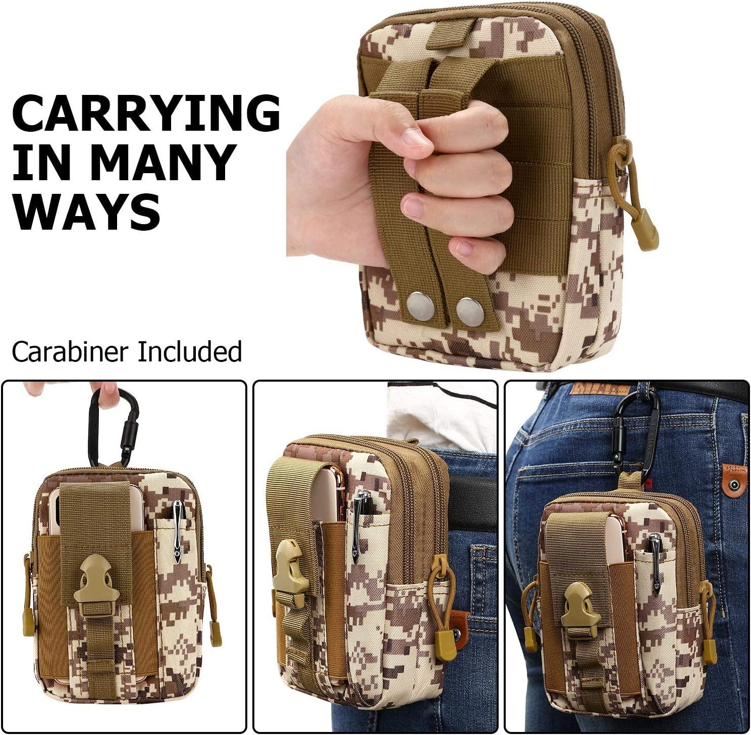 Tactical MOLLE Pouch & Waist Bag for Hiking & Outdoor Activities - VirtuousWares:Global