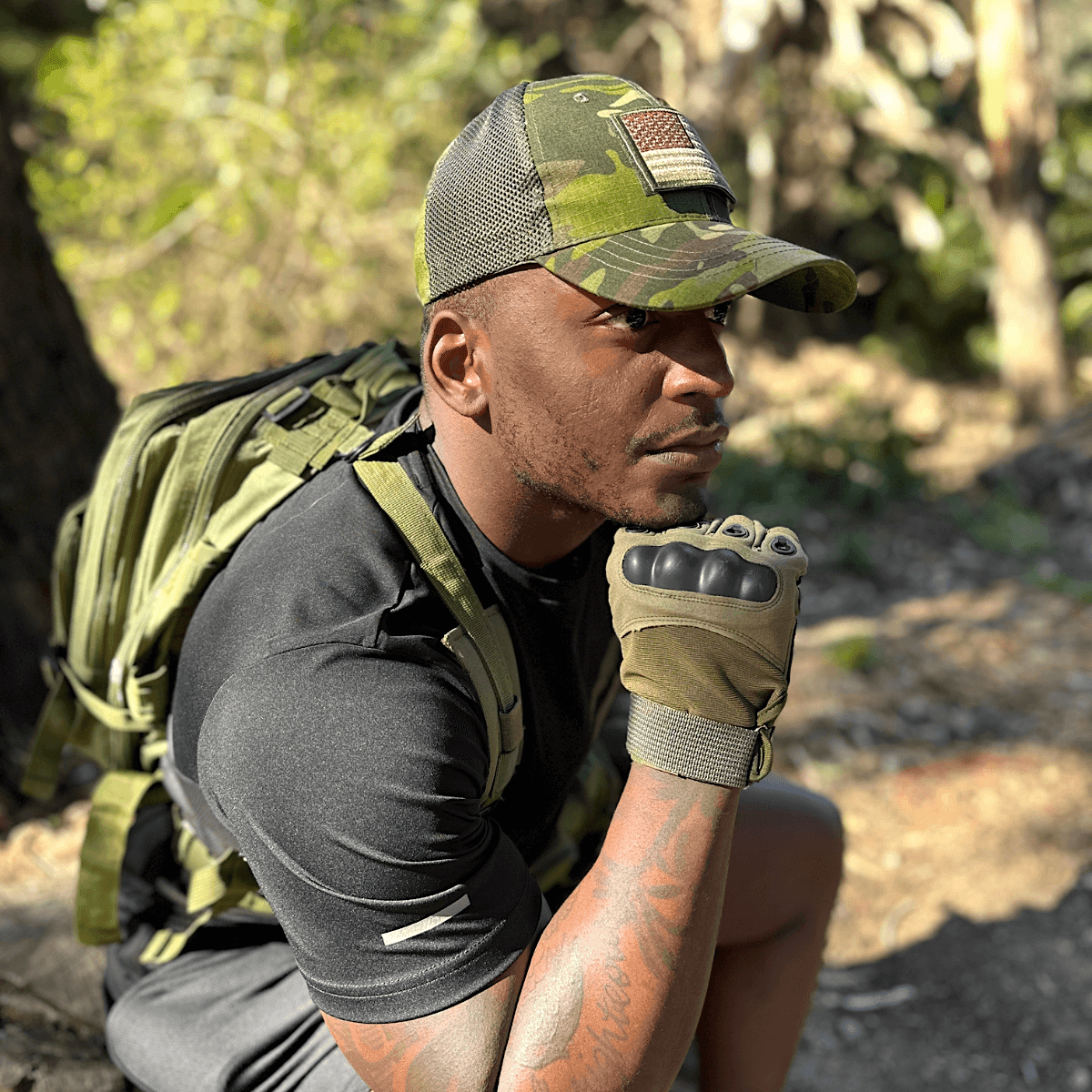 Tactical-Style Patch Hat with Adjustable Strap - VirtuousWares:Global