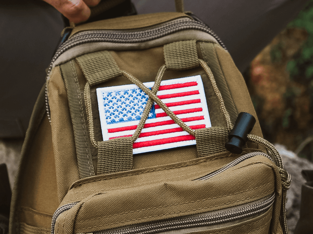 Tactical USA Flag Patch with Detachable Backing - VirtuousWares:Global