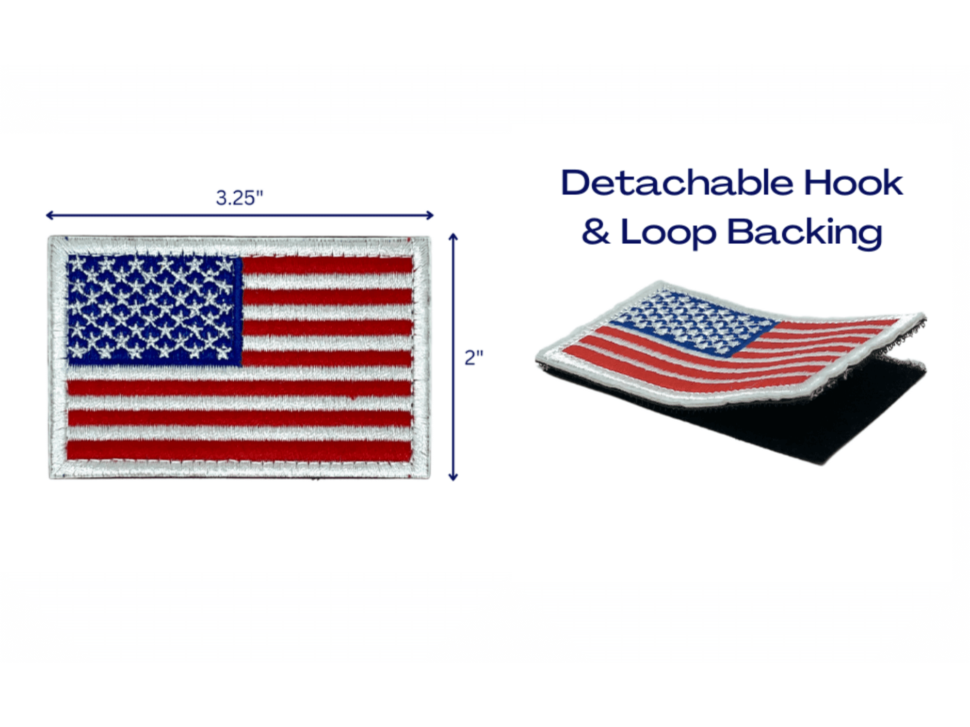Tactical USA Flag Patch with Detachable Backing - VirtuousWares:Global