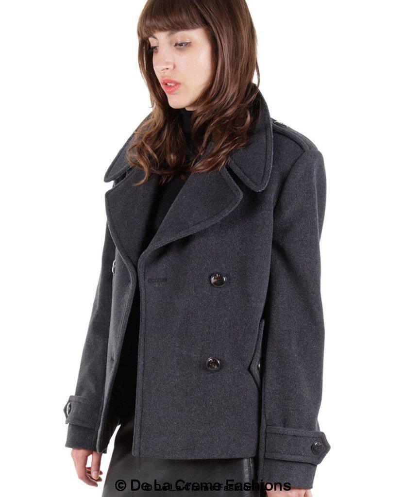 Tailored Harris Tweed Contrast Short Pea Coat (MACKENZIE) - VirtuousWares:Global