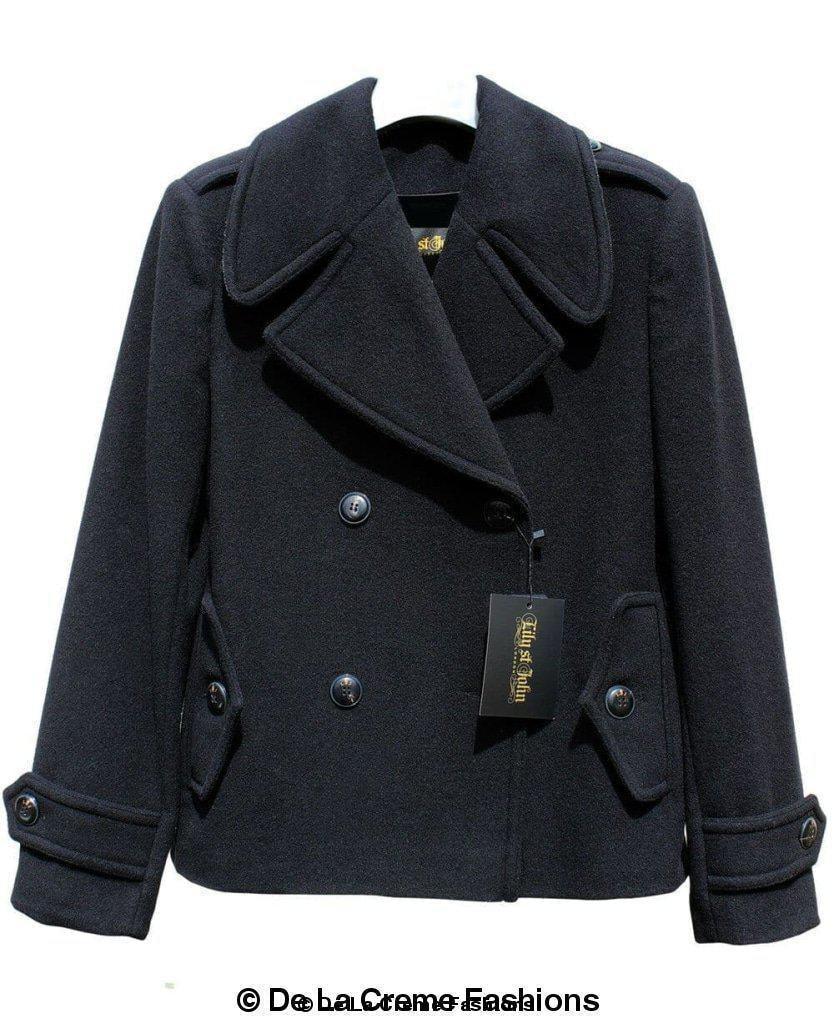 Tailored Harris Tweed Contrast Short Pea Coat (MACKENZIE) - VirtuousWares:Global