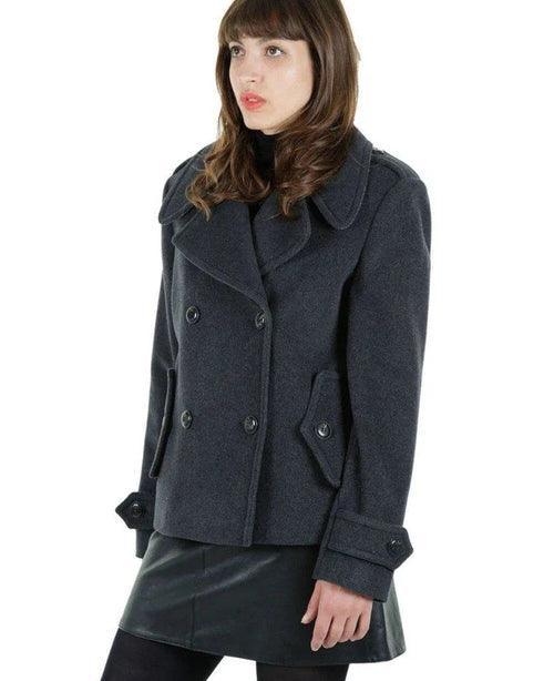 Tailored Harris Tweed Contrast Short Pea Coat (MACKENZIE) - VirtuousWares:Global