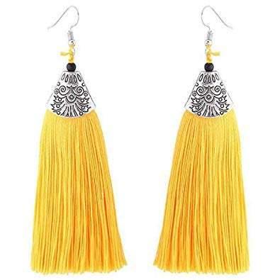 Tassel Earrings - African Thread drp Earrings - VirtuousWares:Global