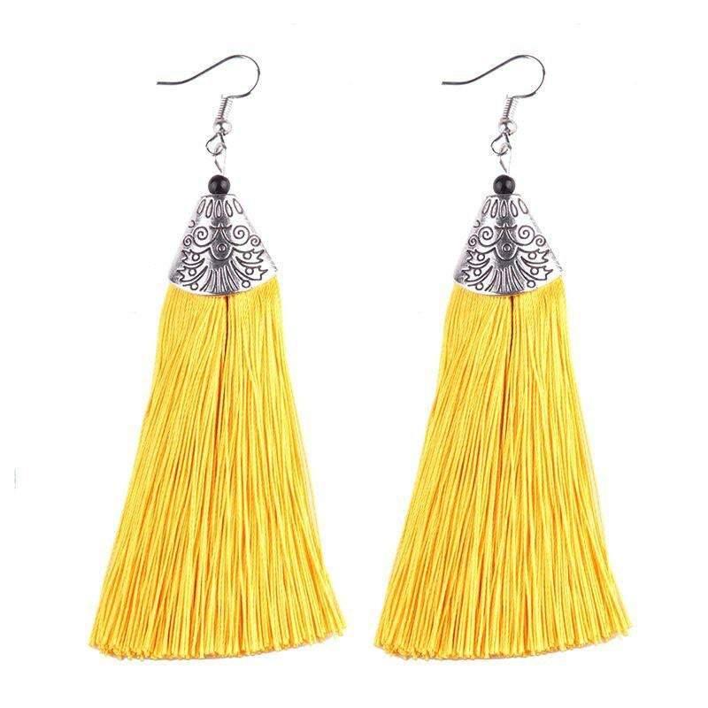 Tassel Earrings - African Thread drp Earrings - VirtuousWares:Global