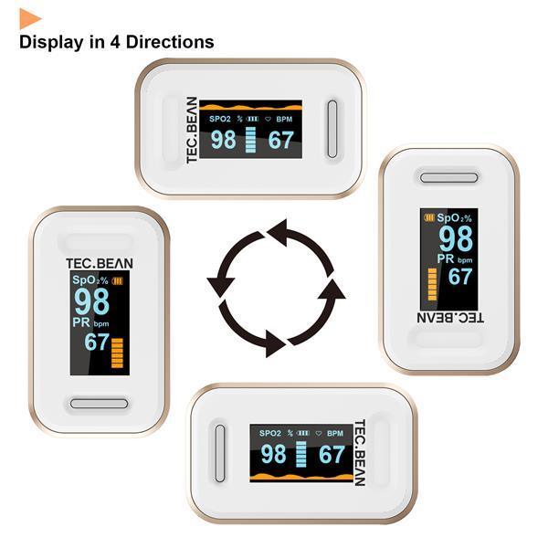 Tec.bean Fingertip Pulse Oximeter Blood Oxygen Saturation Monitor - VirtuousWares:Global