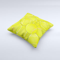 Tennis Ball Overlay Ink-Fuzed Decorative Throw Pillow - VirtuousWares:Global