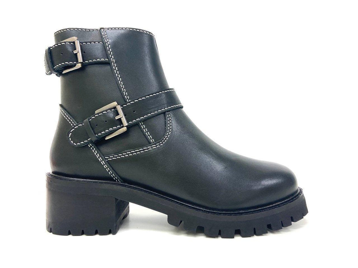 Terminator Black Platform Block Heel Bootie - VirtuousWares:Global