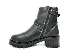 Terminator Black Platform Block Heel Bootie - VirtuousWares:Global