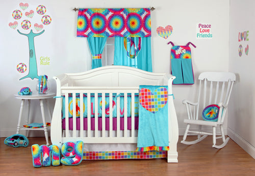 Terrific Tie Dye Infant 4 Piece Crib Bedding Set - VirtuousWares:Global