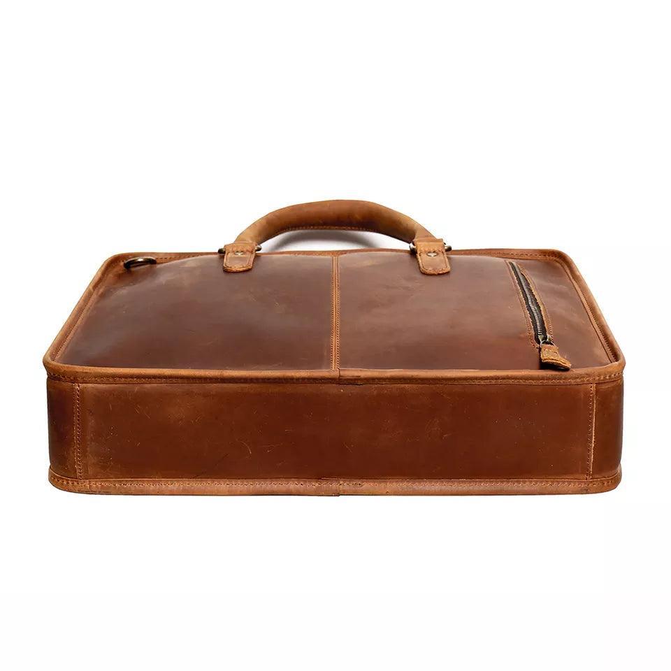 The Hemming Leather Laptop Bag | Vintage Leather Briefcase - VirtuousWares:Global