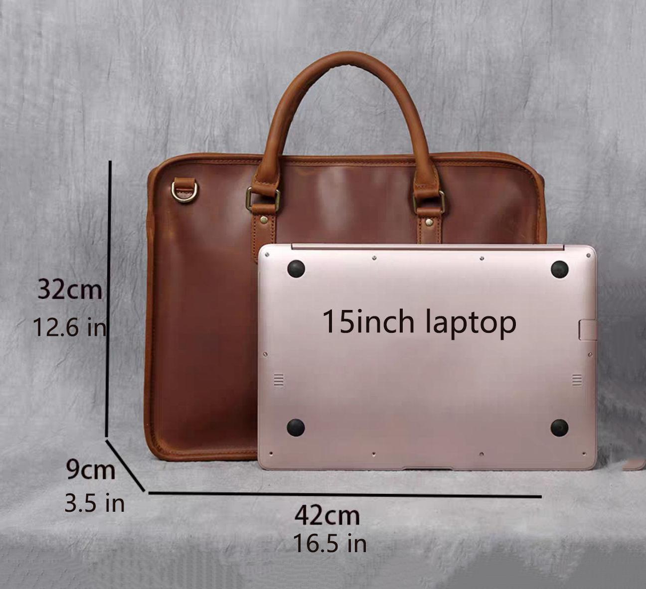 The Hemming Leather Laptop Bag | Vintage Leather Briefcase - VirtuousWares:Global