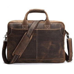 The Welch Briefcase | Vintage Leather Messenger Bag - VirtuousWares:Global