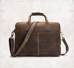 The Welch Briefcase | Vintage Leather Messenger Bag - VirtuousWares:Global