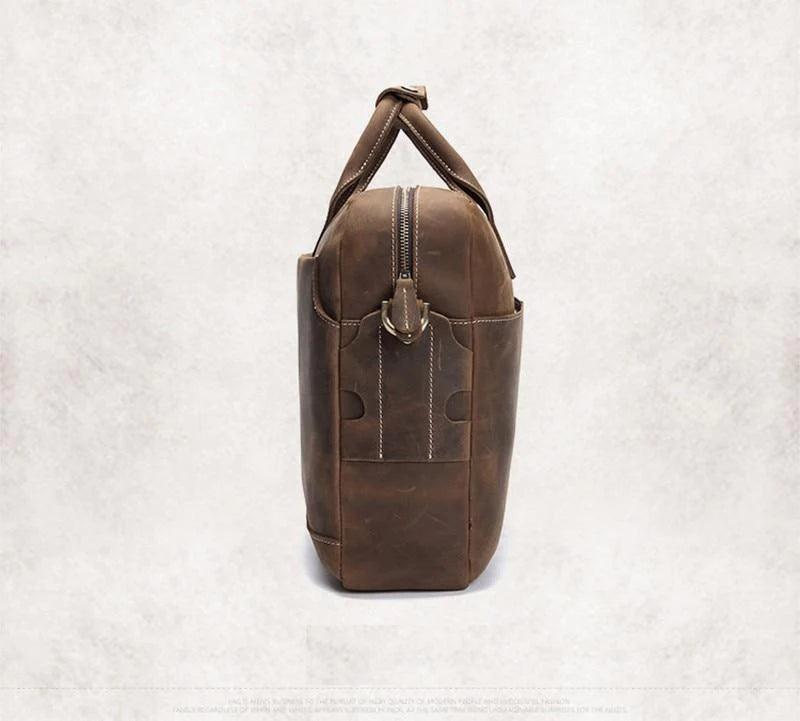 The Welch Briefcase | Vintage Leather Messenger Bag - VirtuousWares:Global