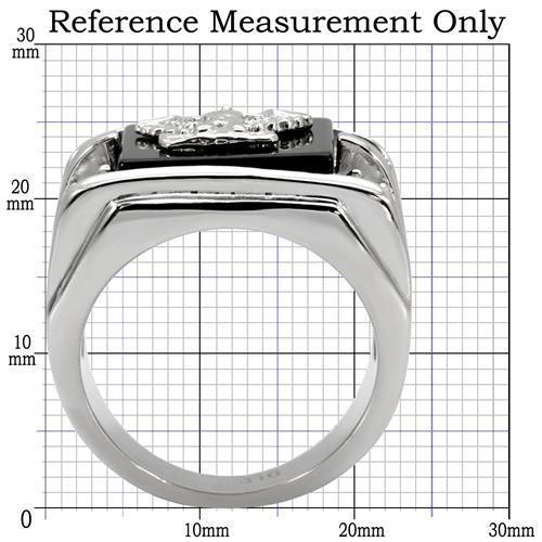 TK02221 - High polished (no plating) Stainless Steel Ring with - VirtuousWares:Global