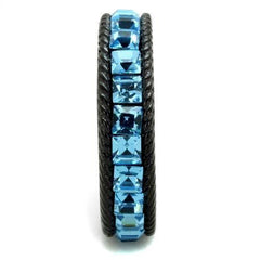 TK1867 - IP Black(Ion Plating) Stainless Steel Ring with Top Grade - VirtuousWares:Global