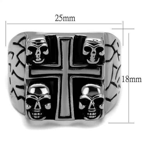 TK2316 - High polished (no plating) Stainless Steel Ring with Epoxy - VirtuousWares:Global
