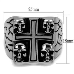 TK2316 - High polished (no plating) Stainless Steel Ring with Epoxy - VirtuousWares:Global