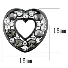 TK2627 - IP Light Black (IP Gun) Stainless Steel Earrings with Top - VirtuousWares:Global