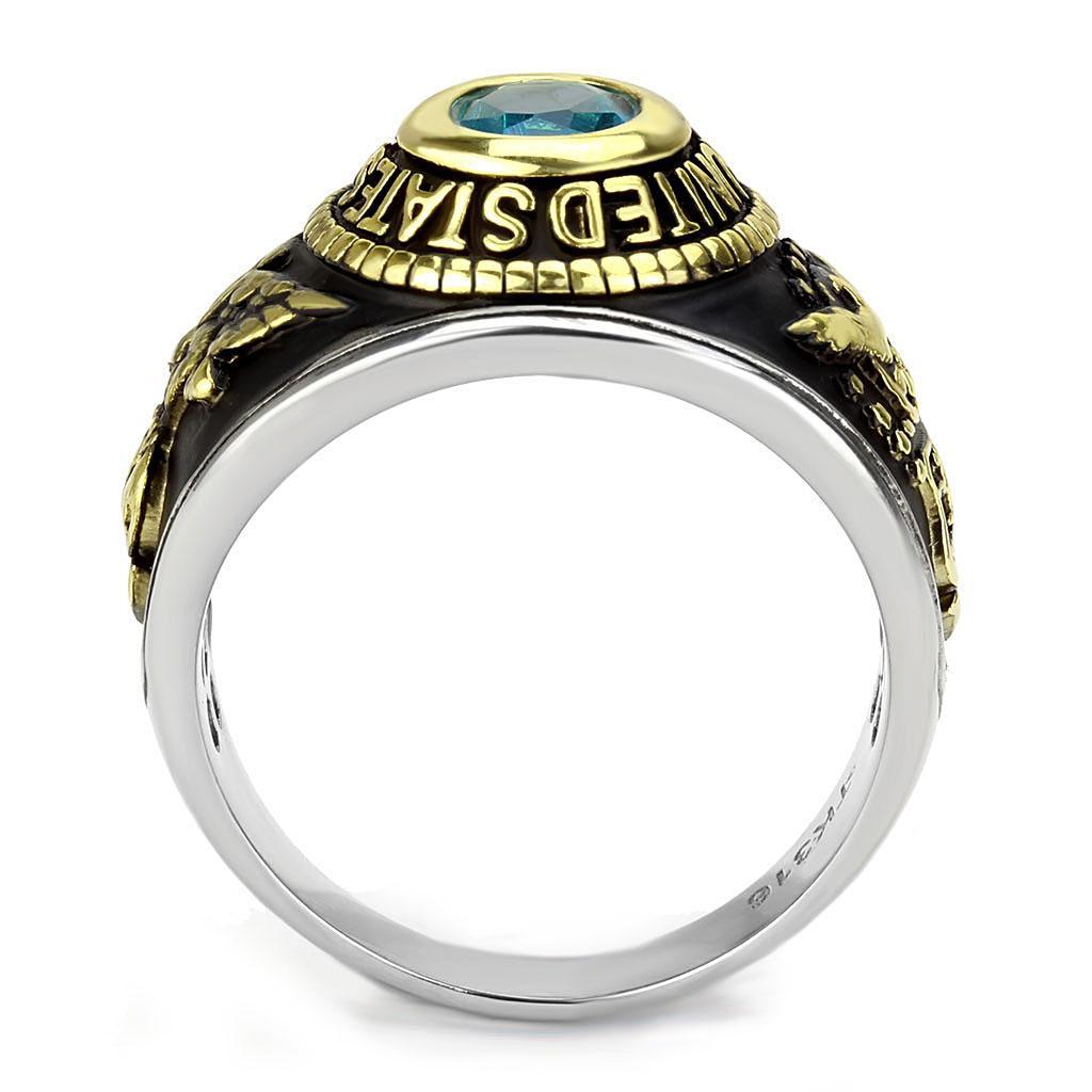 TK3725 - Buy Two-Tone IP Gold (Ion Plating) Stainless Steel Ring - VirtuousWares:Global