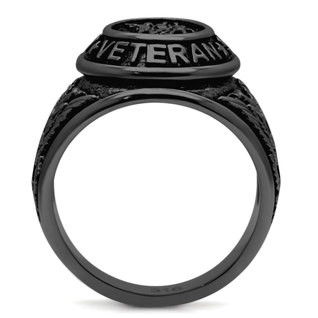 TK414704J - IP Black(Ion Plating) Stainless Steel Ring with Epoxy in - VirtuousWares:Global