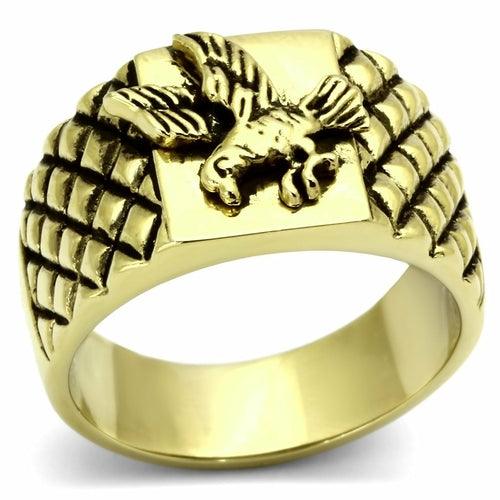 TK773 - IP Gold(Ion Plating) Stainless Steel Ring with No Stone - VirtuousWares:Global