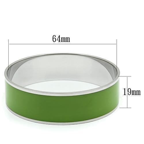 TK787 - High polished (no plating) Stainless Steel Bangle with Epoxy - VirtuousWares:Global