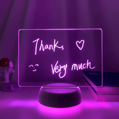 Touch Control Base Rewritable 3D Night Light with Message Board - VirtuousWares:Global