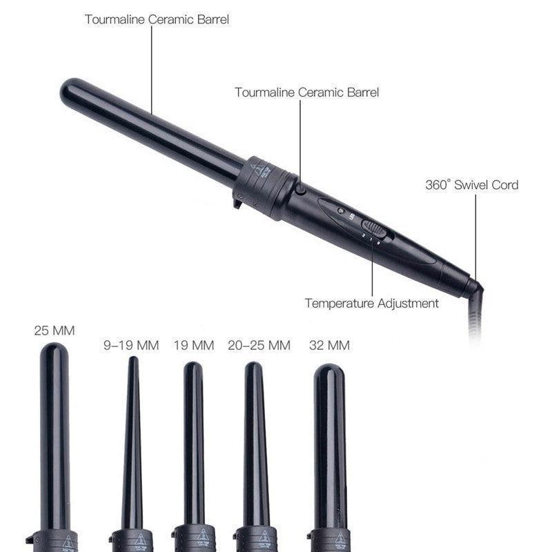 Tourmaline Ceramic Electric Curling Iron 9 19 25 32 Mm Hair Curler - VirtuousWares:Global