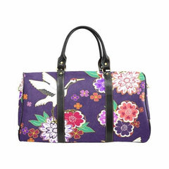 Travel Bag, Purple Floral Double Handle Carry-bag - VirtuousWares:Global