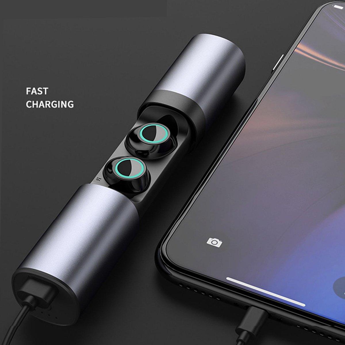 True Twin 2 In 1 Wireless Headphones With Phone Charger - VirtuousWares:Global